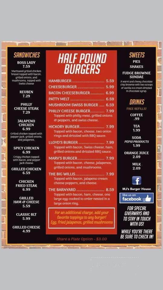 MJ's Burger House - Altamont, KS menu_pic
