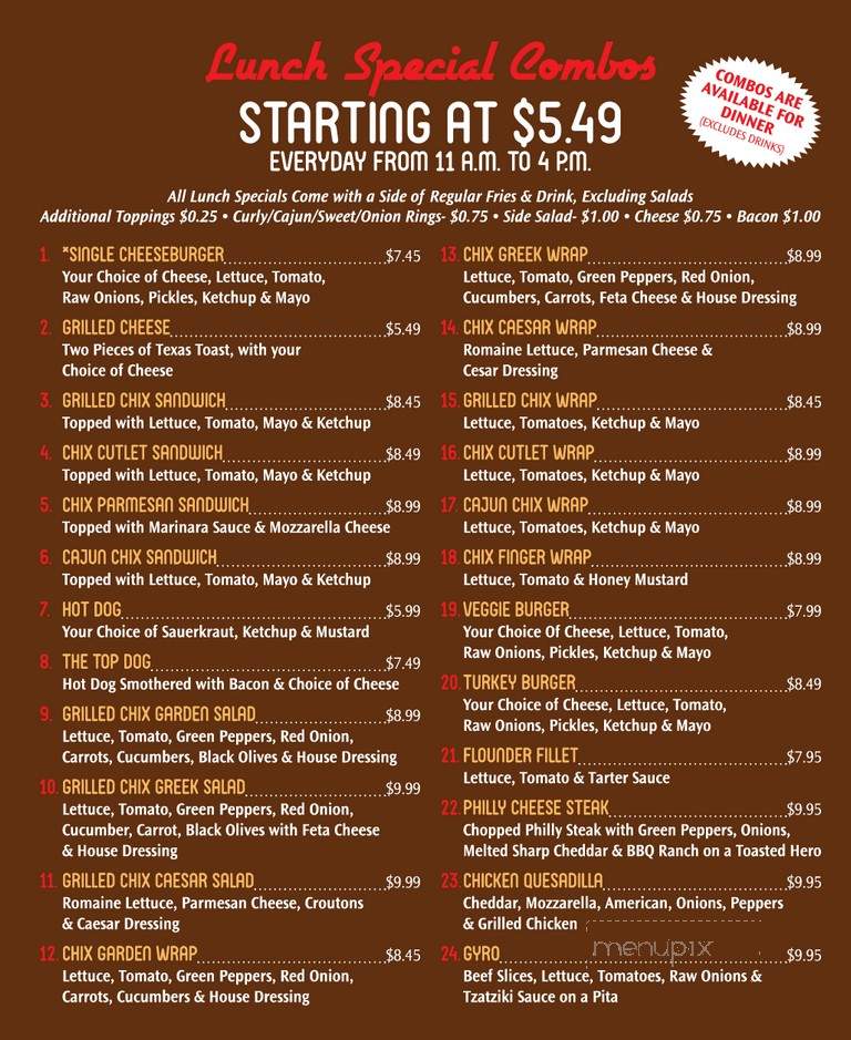 Sorto's Top Bun Burgers and Fries - Lindenhurst, NY menu_pic