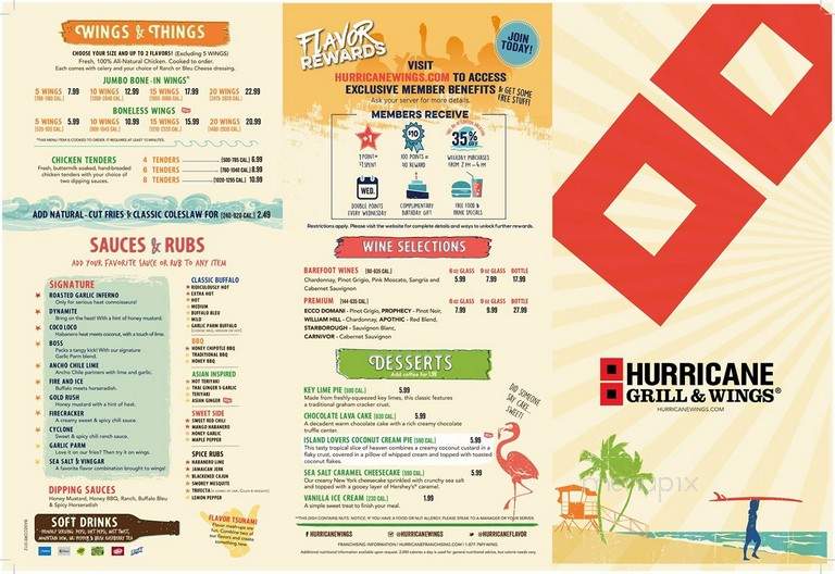 Hurricane Grill & Wings - Pembroke Pines, FL menu_pic