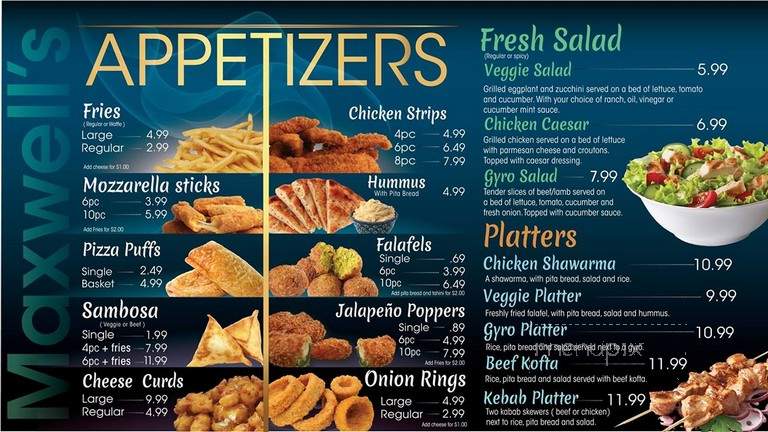 Maxwell's Cafe & Grill - Minneapolis, MN menu_pic