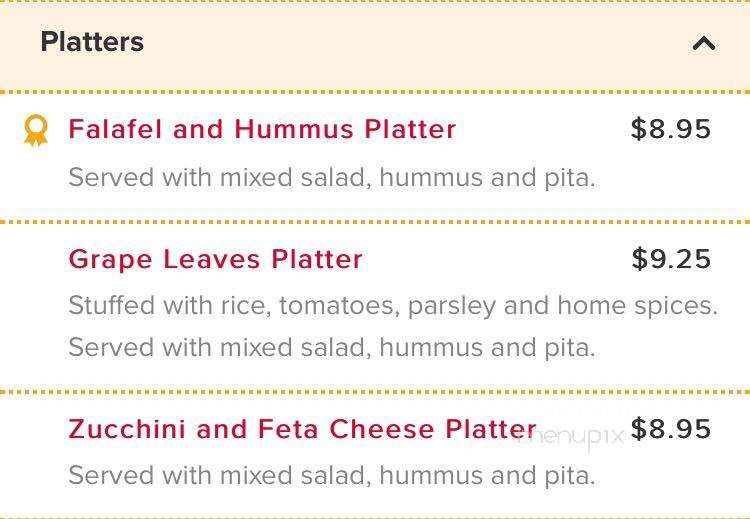 Falafel Exotic Cuisine - Philadelphia, PA menu_pic
