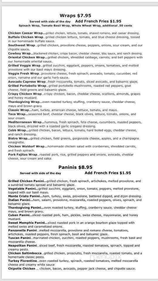Menu of Daddio's Grille in Toms River, NJ 08753