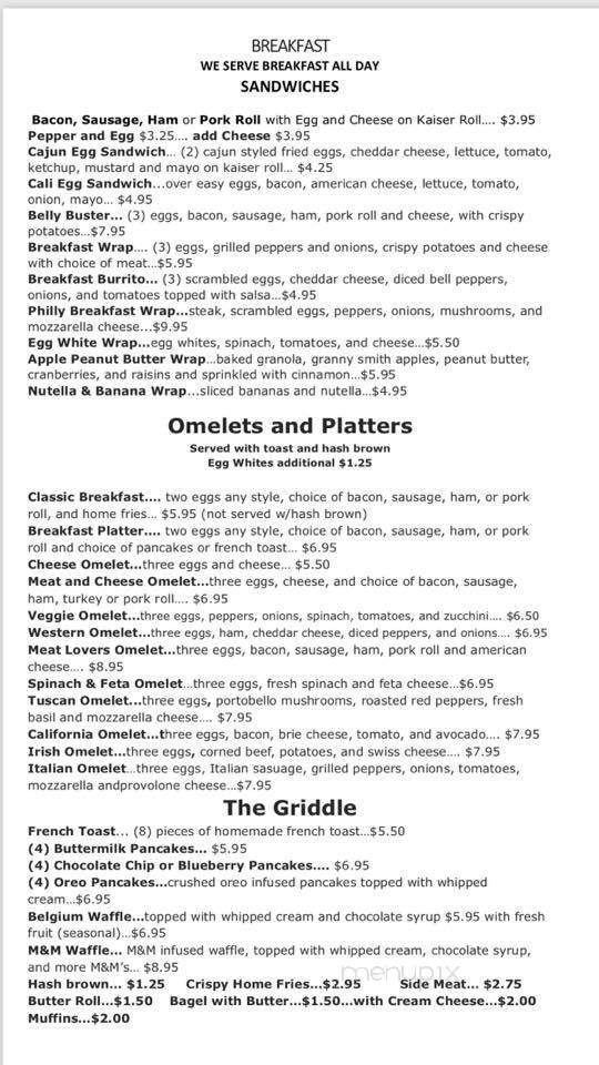 Menu of Daddio's Grille in Toms River, NJ 08753