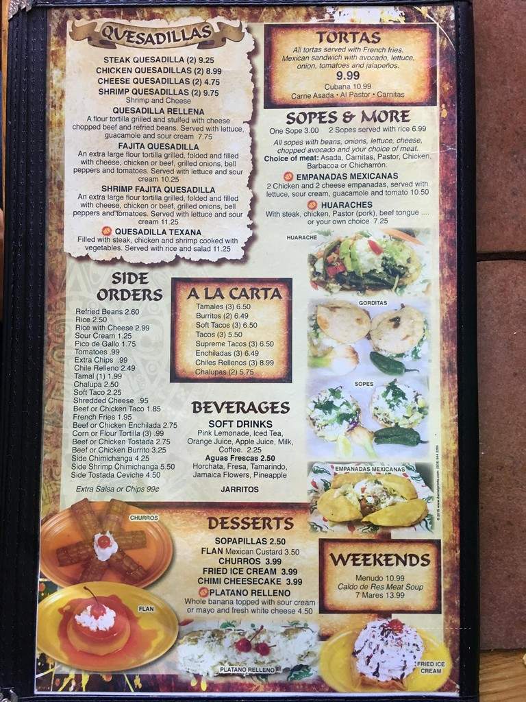 El Mariachi Mex Restaurant - Jacksonville, NC menu_pic