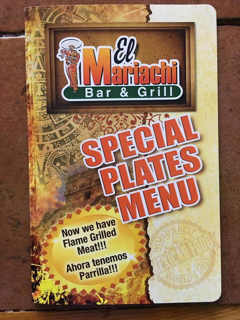 El Mariachi Mex Restaurant - Jacksonville, NC menu_pic