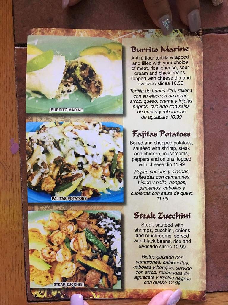 El Mariachi Mex Restaurant - Jacksonville, NC menu_pic