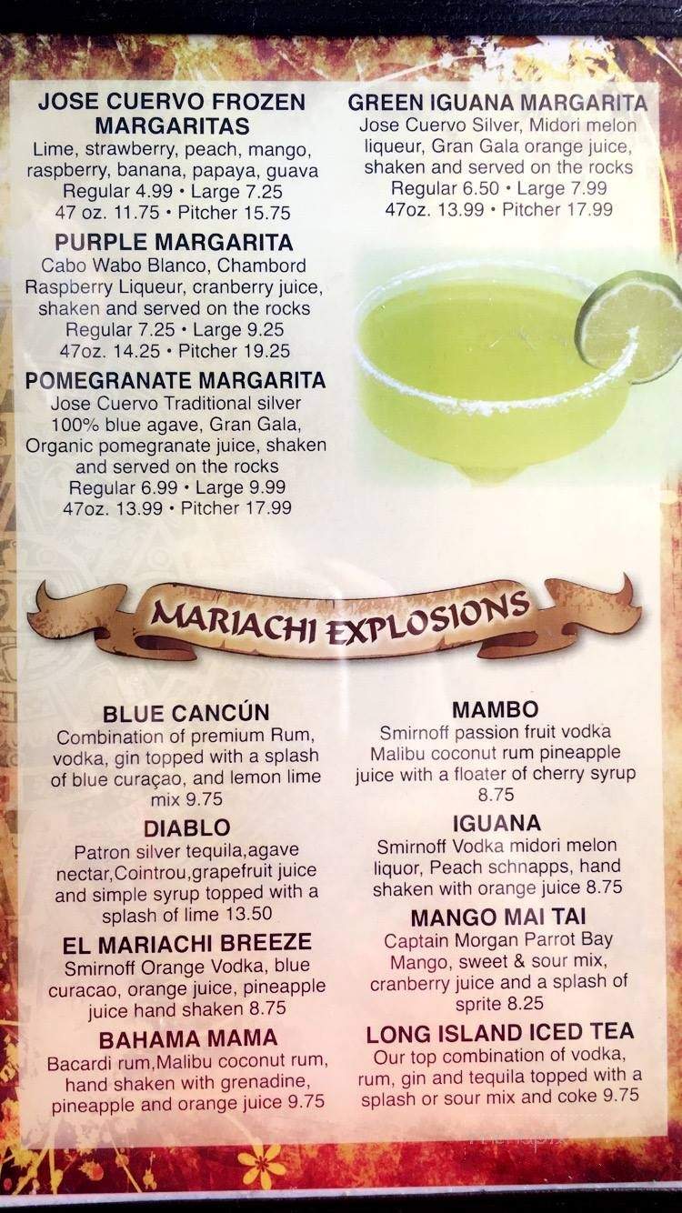 El Mariachi Mex Restaurant - Jacksonville, NC menu_pic