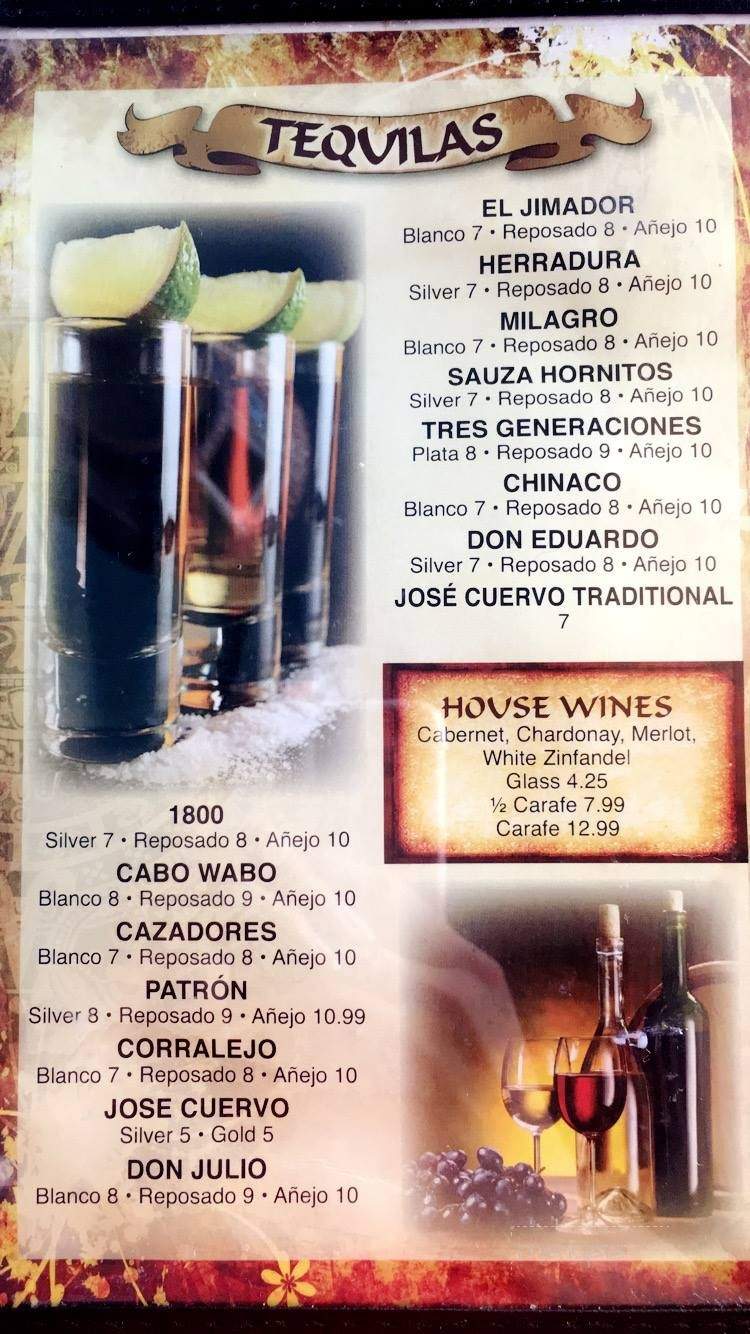 El Mariachi Mex Restaurant - Jacksonville, NC menu_pic