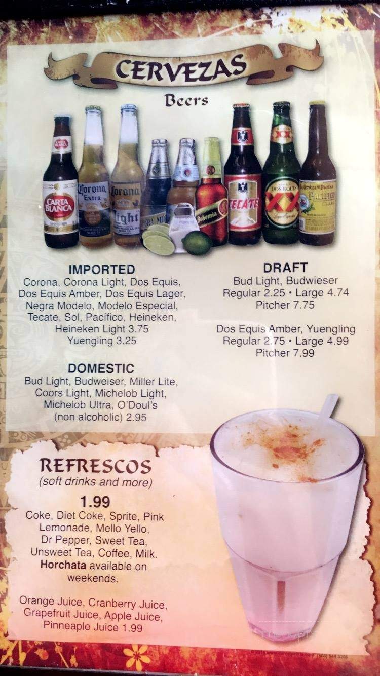 El Mariachi Mex Restaurant - Jacksonville, NC menu_pic