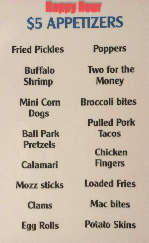 Backyard Sports Bar and Grill - Myrtle Beach, SC menu_pic