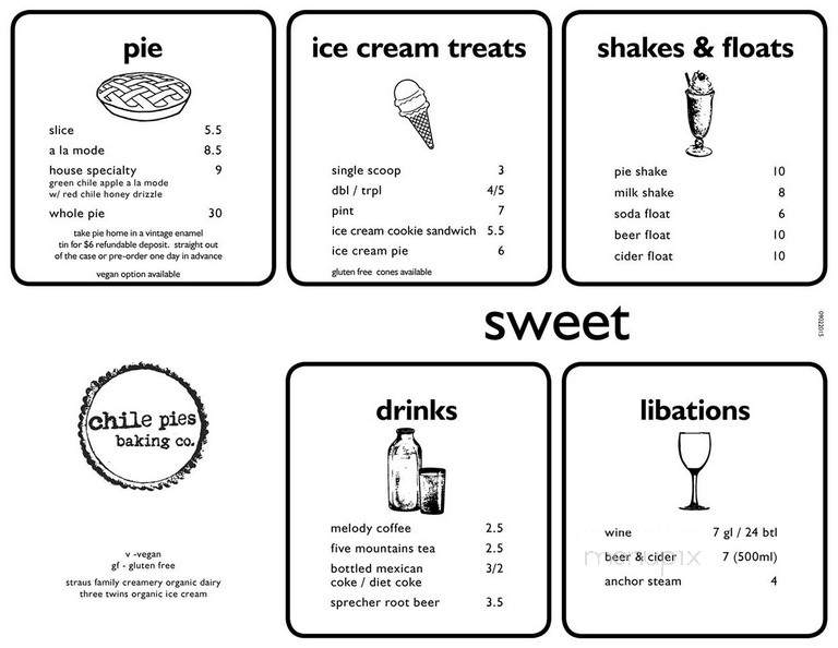 Chile Pies & Ice Cream - San Francisco, CA menu_pic
