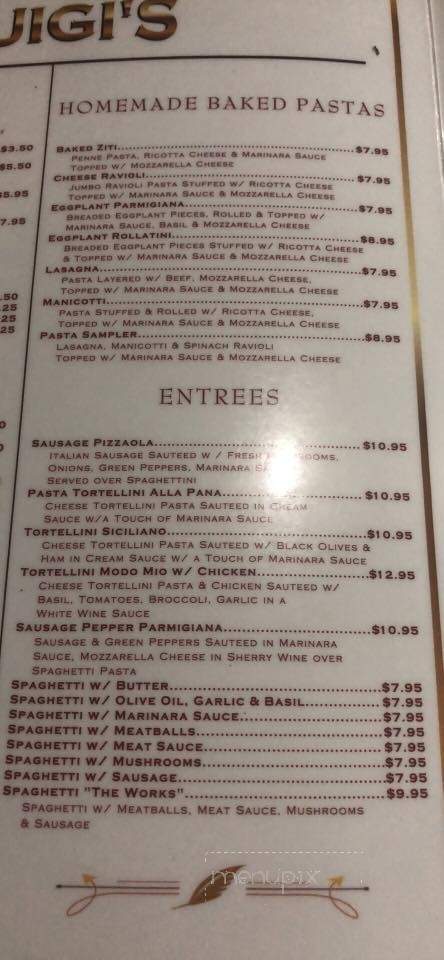 Al's Luigi's Italian Restaurant - Gainesville, TX menu_pic