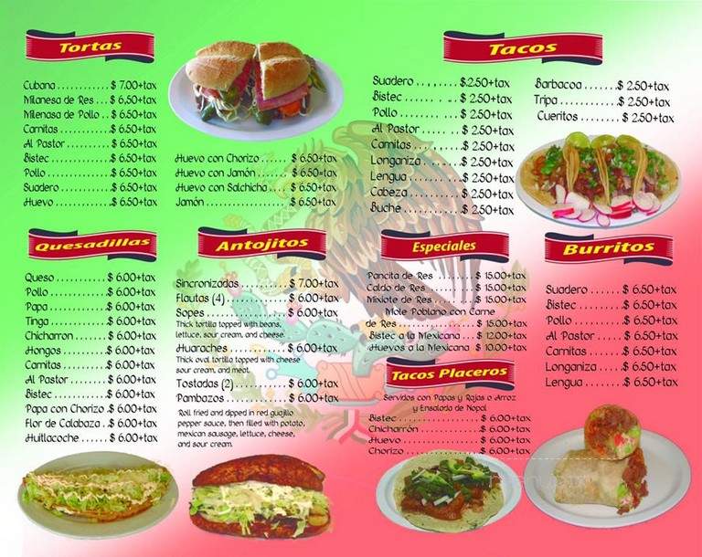 Taqueria La Calpena - Camden, NJ menu_pic