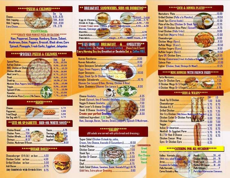 Burrito's Pizza & Grill - Everett, MA menu_pic