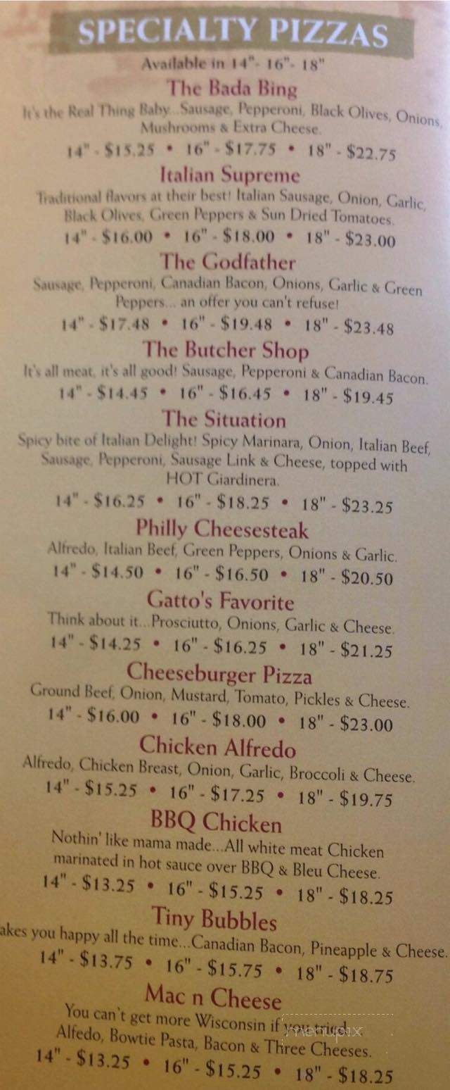Bada Bing Pizza Fredonia - Fredonia, WI menu_pic