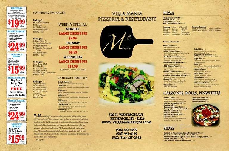 Villa Maria Pizzeria & Restaurant - Bethpage, NY