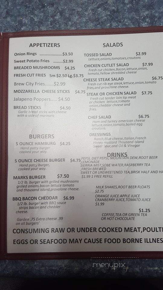 Marks Family Restaurant - Cogan Station, PA menu_pic
