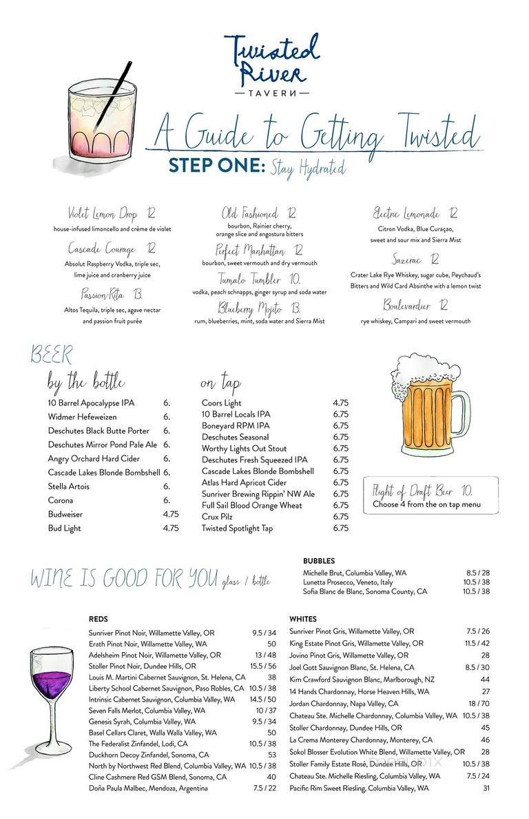 Twisted River Tavern - Sunriver, OR menu_pic