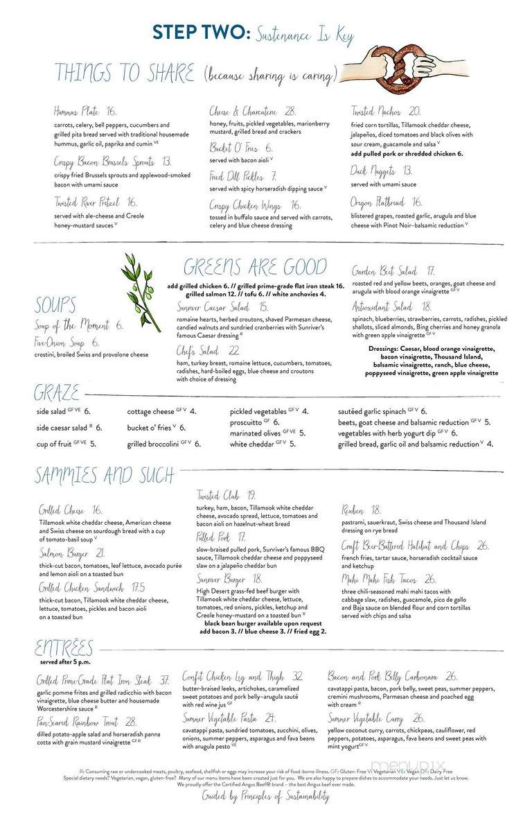 Twisted River Tavern - Sunriver, OR menu_pic