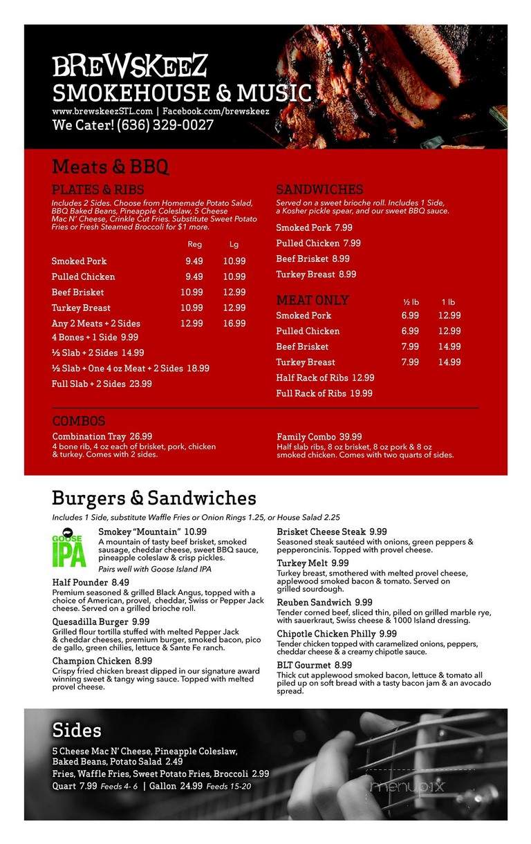 Brewskeez Sports Cafe - O'Fallon, MO menu_pic