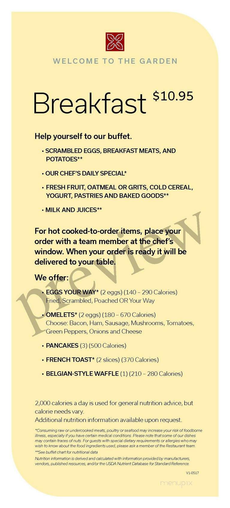 Garden Grille & Bar - Breinigsville, PA menu_pic