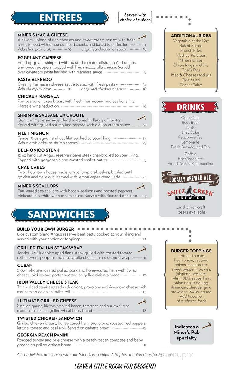 Miner's Club Restaurant - Lebanon, PA menu_pic
