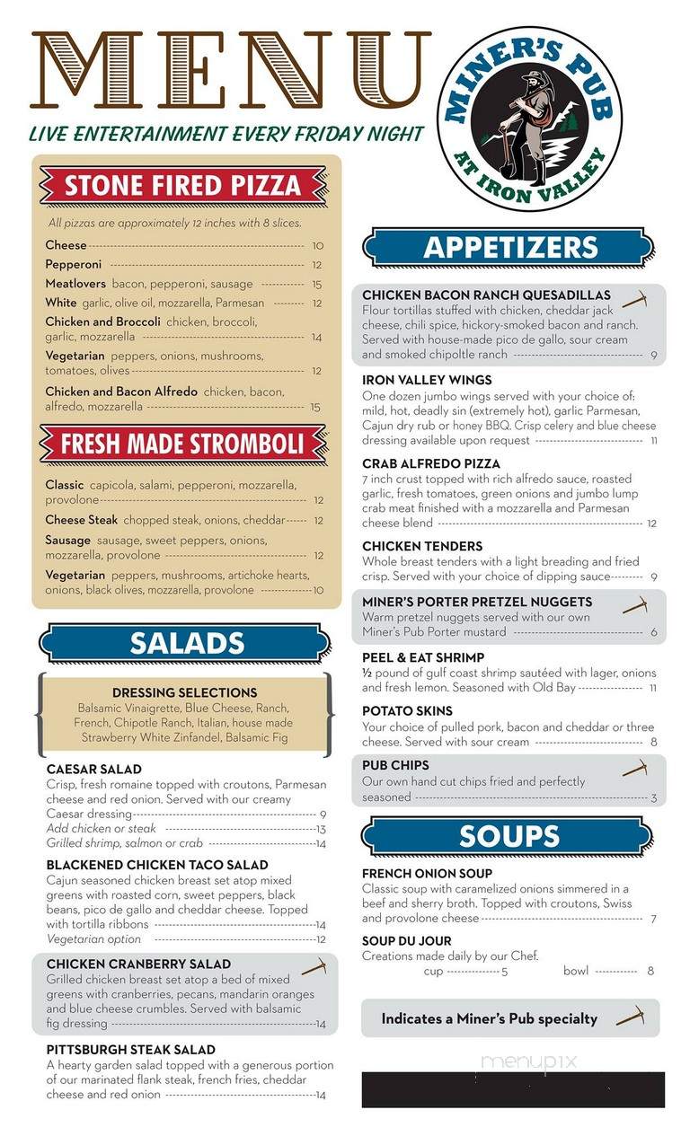 Miner's Club Restaurant - Lebanon, PA menu_pic