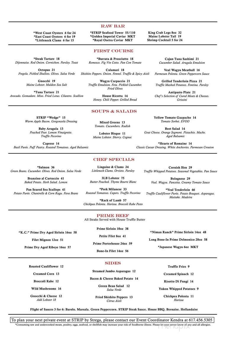 Strip By Strega - Boston, MA menu_pic