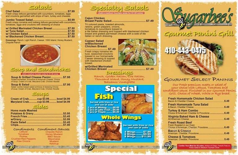 Sugarbees Cafe & Grill - Baltimore, MD menu_pic