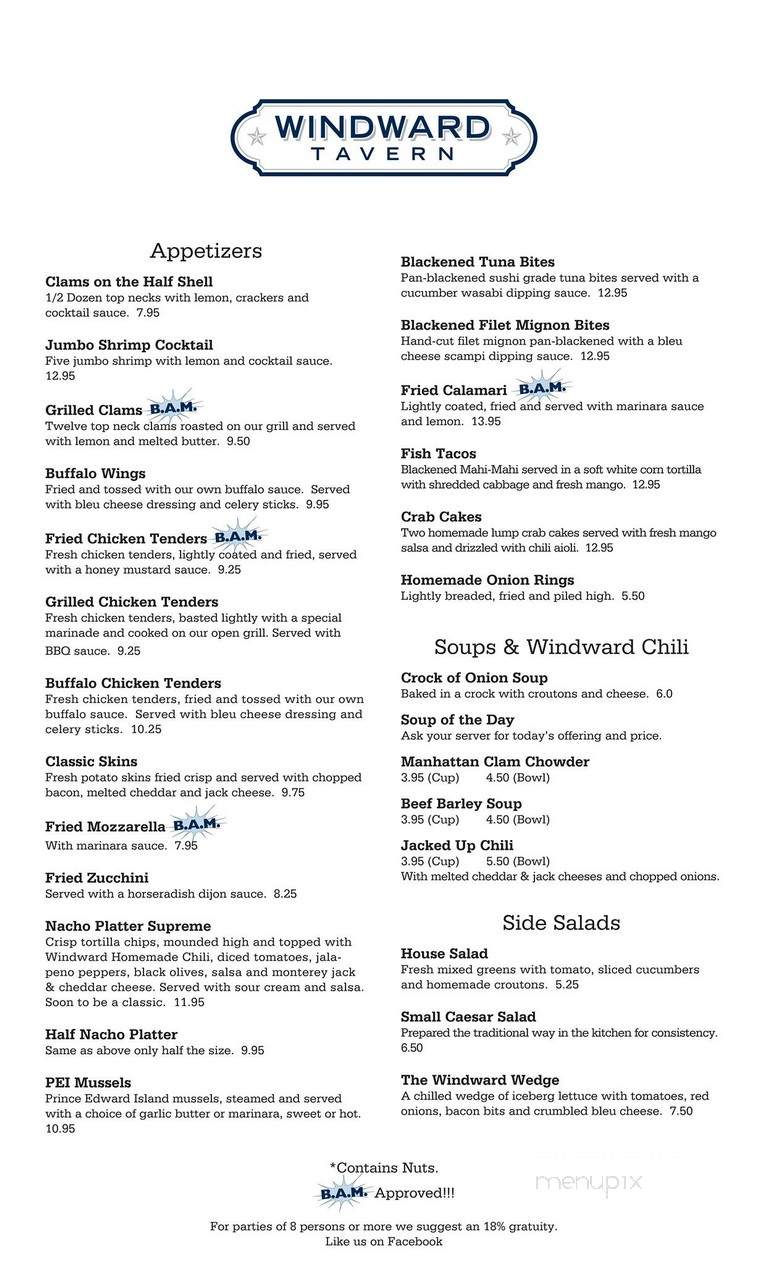 Windward Tavern - Brick, NJ menu_pic
