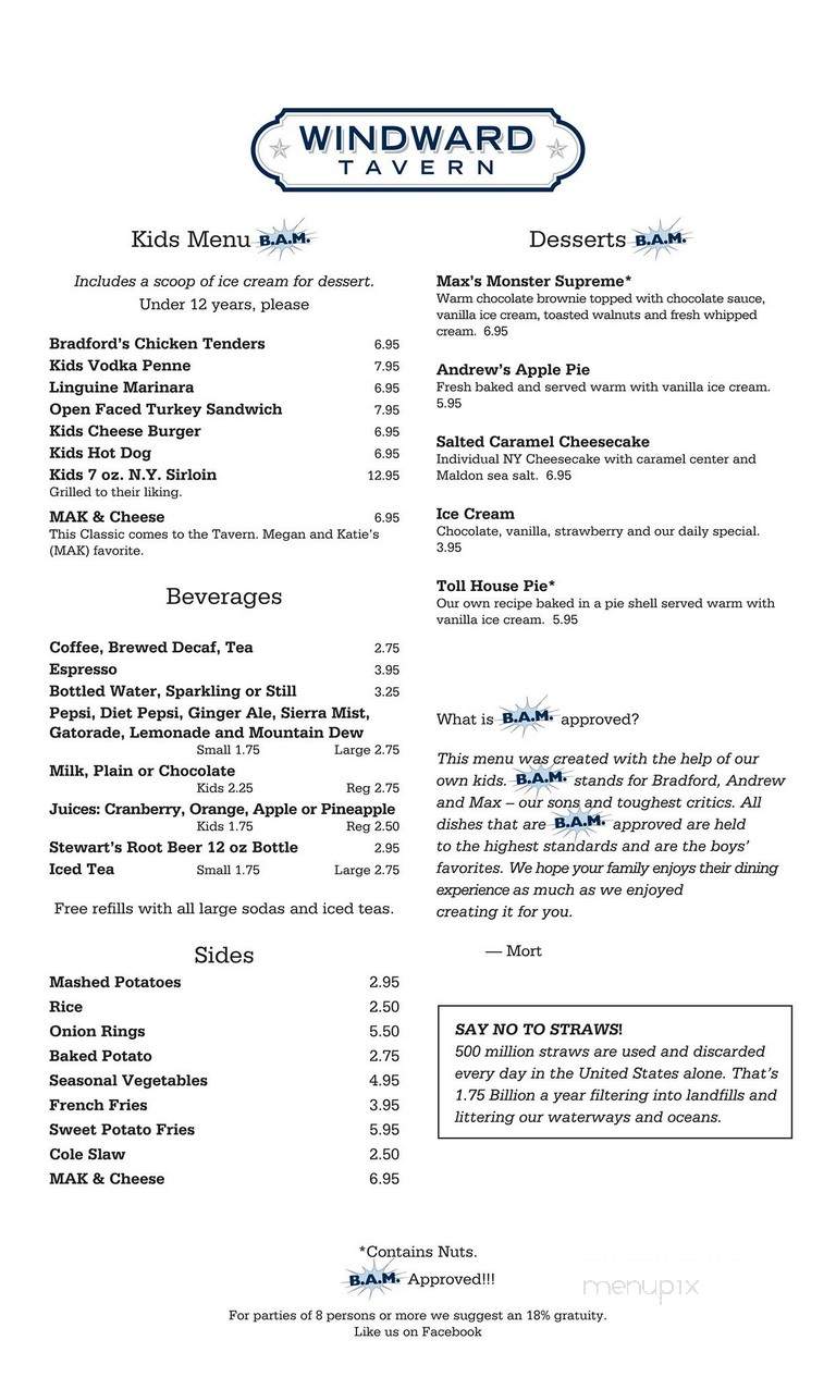 Windward Tavern - Brick, NJ menu_pic