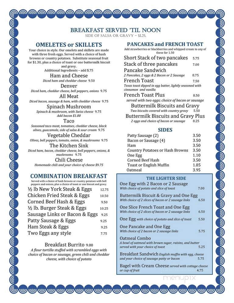 River Grill - Merlin, OR menu_pic
