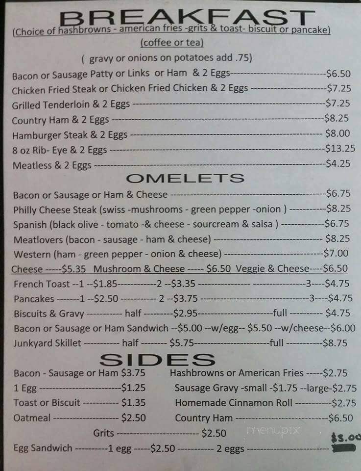 Stacey's Place - Mexico, MO menu_pic