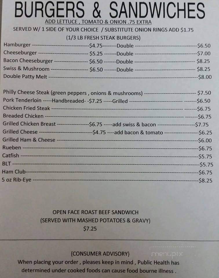 Stacey's Place - Mexico, MO menu_pic