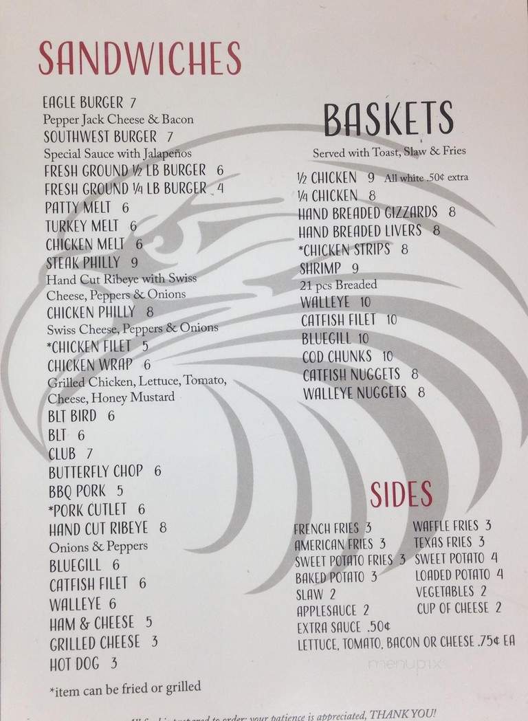 Eagle's Nest Restaurant - Aurora, CO menu_pic