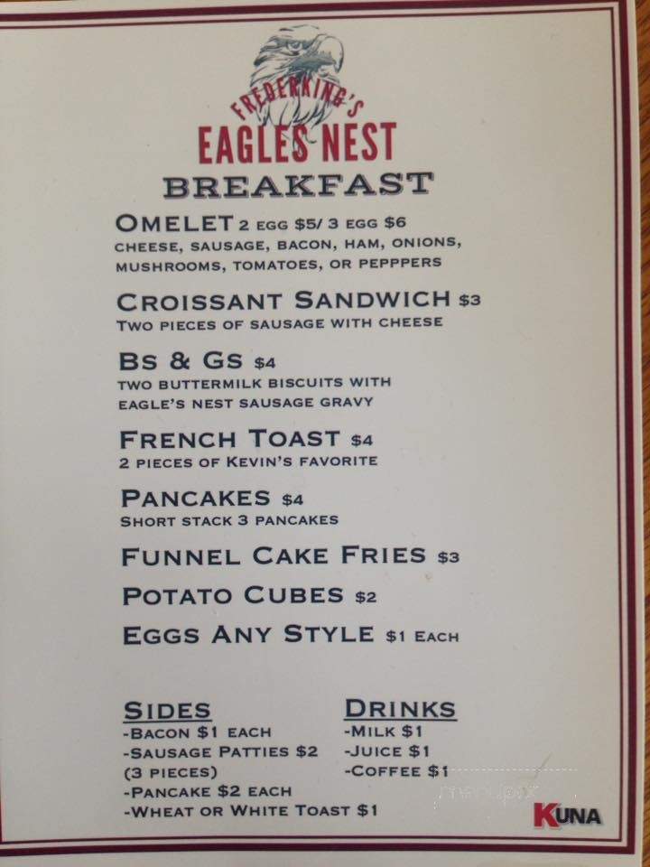 Eagle's Nest Restaurant - Aurora, CO menu_pic