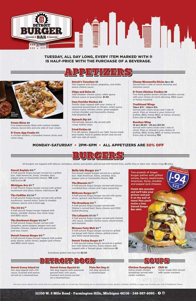 Rosie's Place - Farmington Hills, MI menu_pic