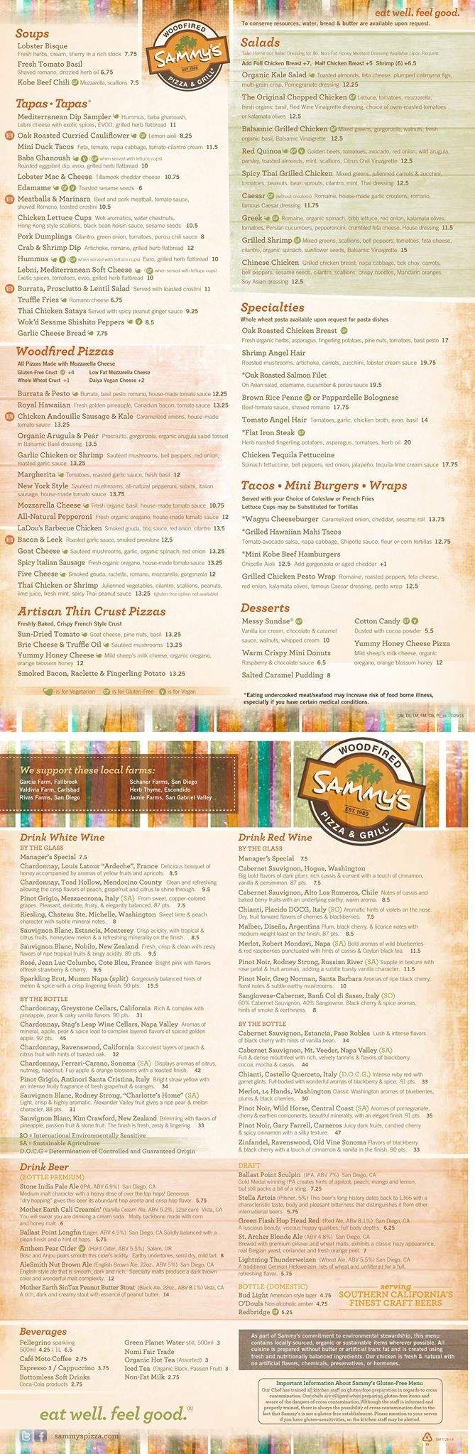 Sammy's - San Diego, CA menu_pic