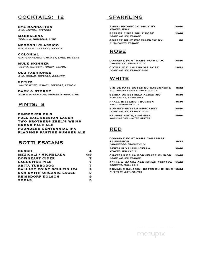 Eugene & Co - Brooklyn, NY menu_pic
