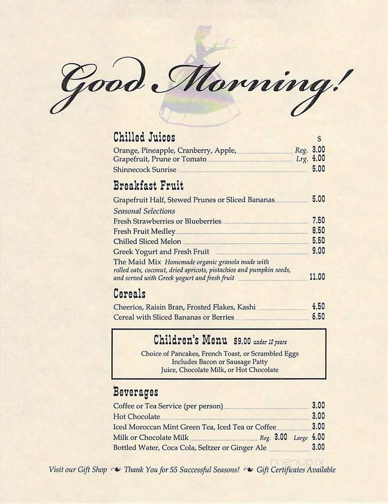 Hampton Maid - Hampton Bays, NY menu_pic
