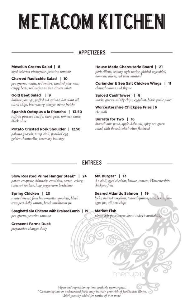 Metacom Kitchen - Warren, RI menu_pic