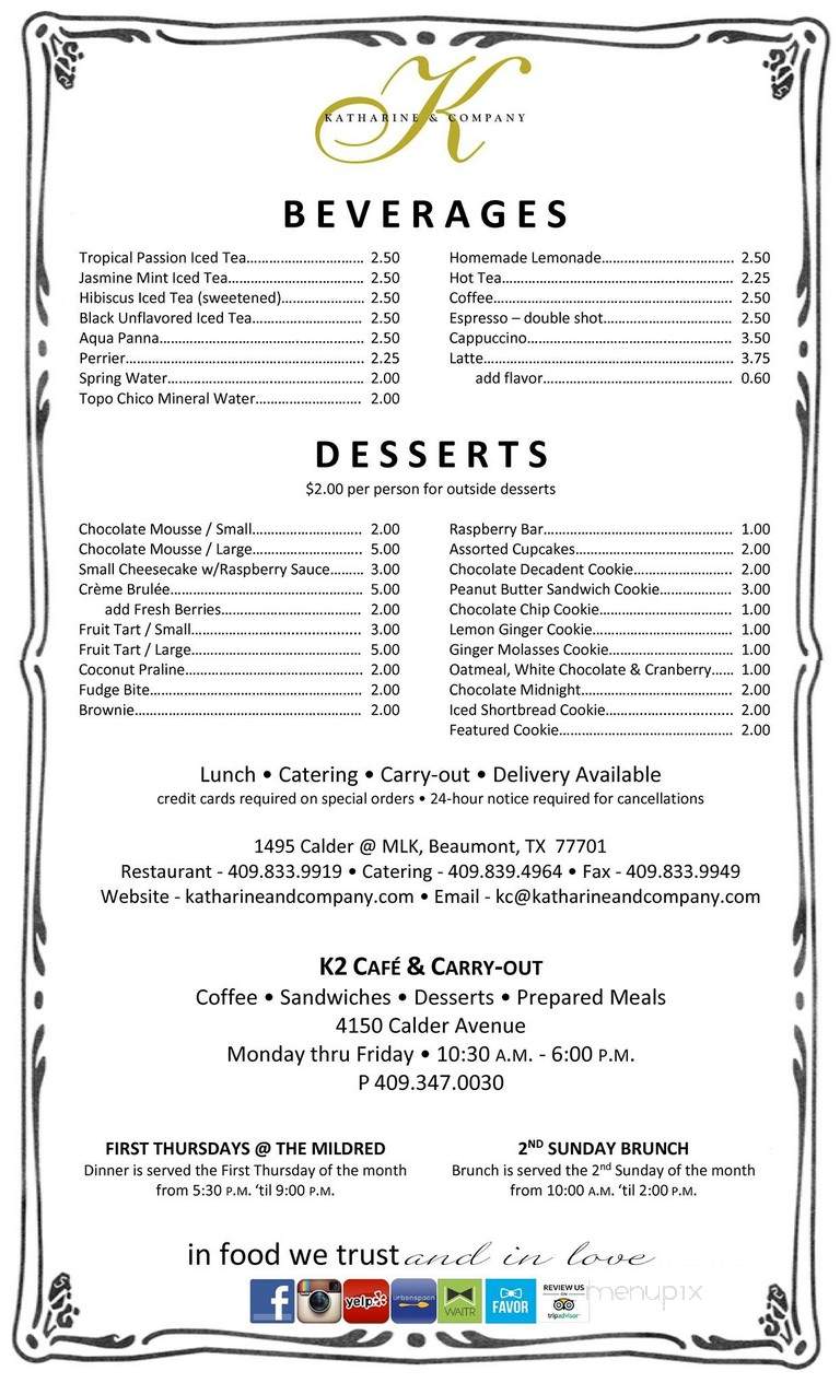 Katharine & Company Carry-Out Cuisine - Beaumont, TX