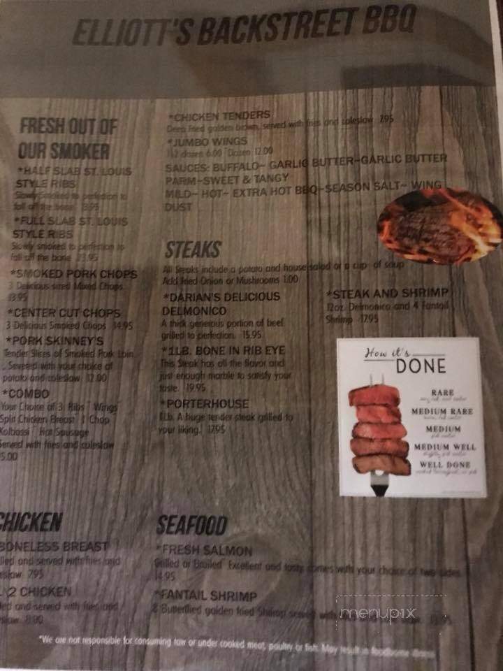 Elliotts BBQ and Steakhouse - Pittsburgh, PA menu_pic