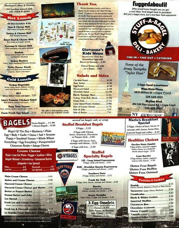 Stuff a Bagel - Cape Coral, FL menu_pic