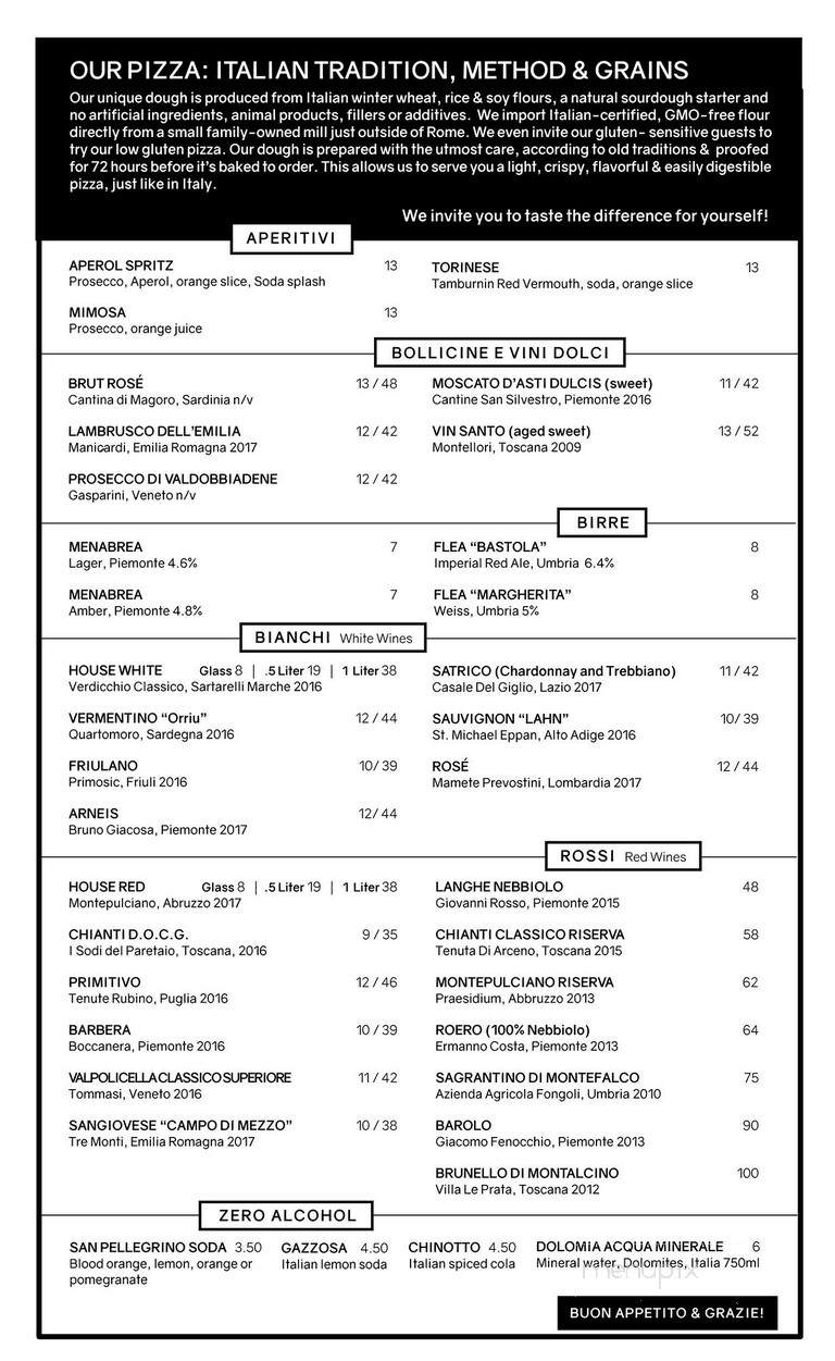 54 Mint Il Forno - Walnut Creek, CA menu_pic