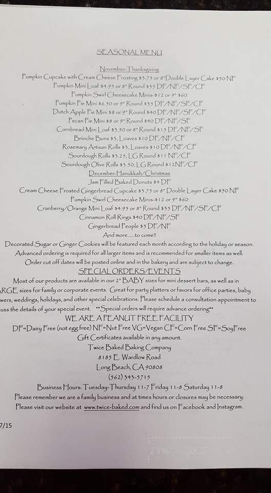 Twice Baked Baking Company - Long Beach, CA menu_pic