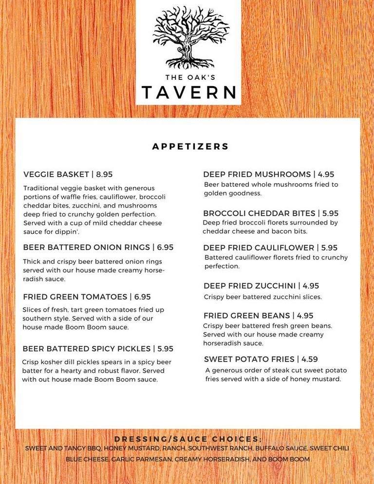 Oaks Tavern - Sherman Oaks, CA menu_pic