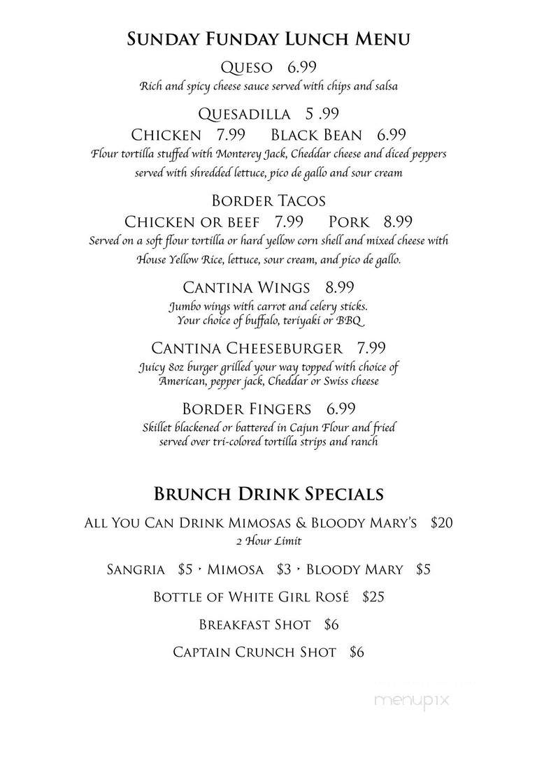 Sideshow - Orlando, FL menu_pic