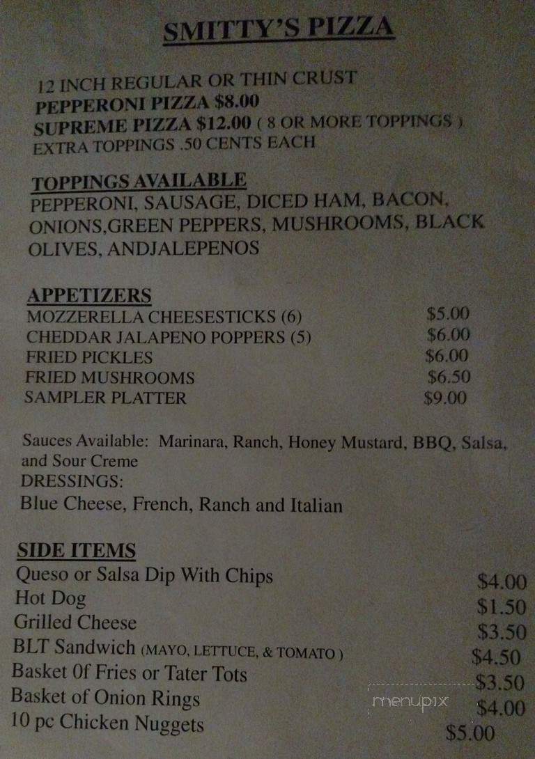 Smitty's Bar & Grill - Lebanon, TN menu_pic
