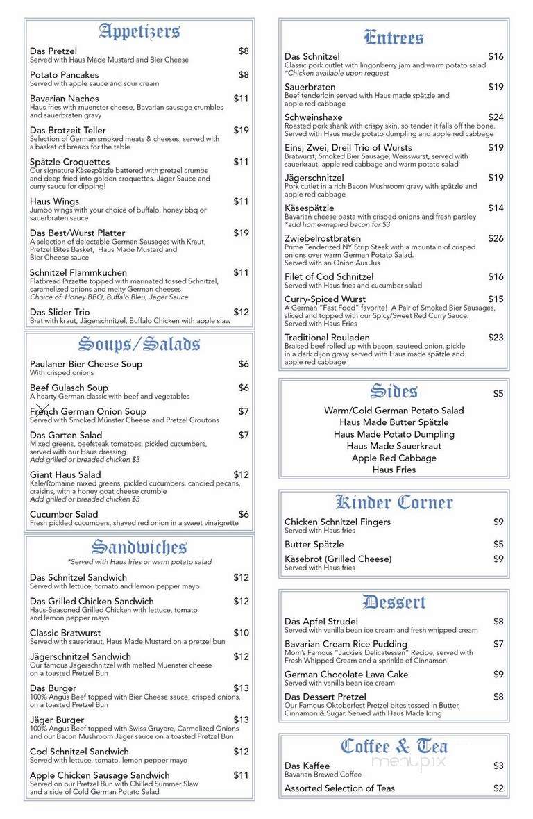 Das Bier Garten - Long Beach, NY menu_pic